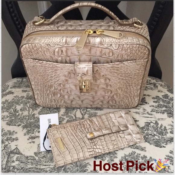 Brahmin Handbags - Brahmin Evie Sugar Cane Leather bag AND  Credit Card Wallet. NWT